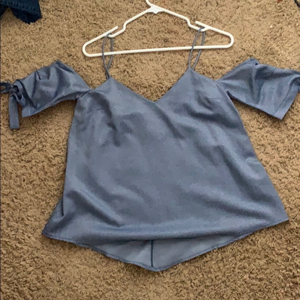 Cold-shoulder, spaghetti strapped tank